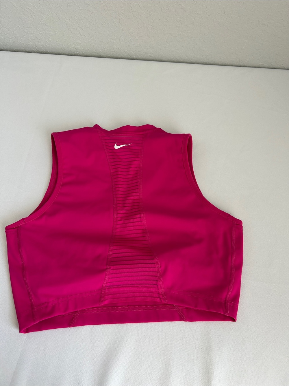 Nike Pro Dri Fit Crop Tank Top Womens Large Pink Athletic Workout Gym